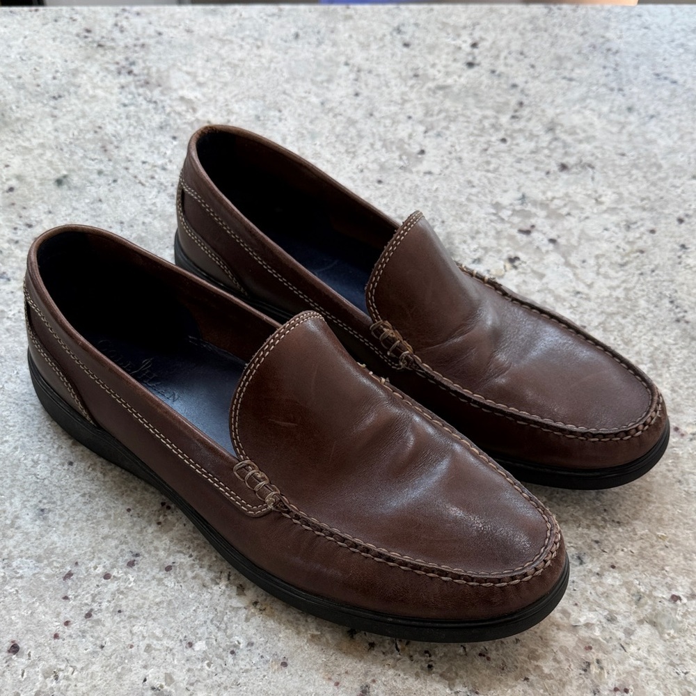 Cole Haan Loafer Keating Venetian Slip On Shoes C11739 Brown Leather Size 13